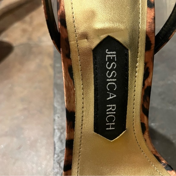 NWOT Jessica Rich leopard print heels size 38 (7.5 in U.S.) - Picture 5 of 7